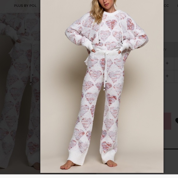 POL Hearts ♥️ Printed Lounge Top - Picture 3 of 7